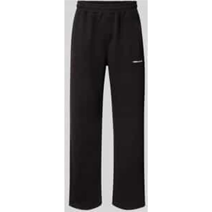 Sweatpants met logostitching en elastische band