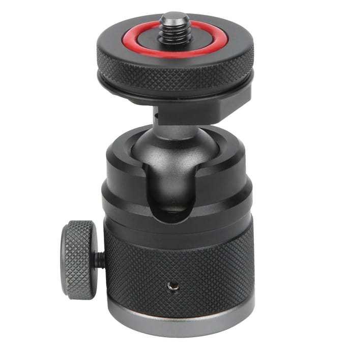 VELEDGE M4 14 Inch Schroef Mini Aluminiumlegering Cold Shoe Balhoofd voor Camera Telefoon black