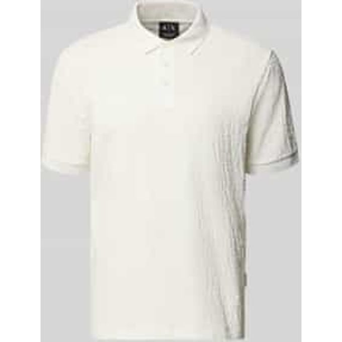 regular fit poloshirt met structuurpatroon