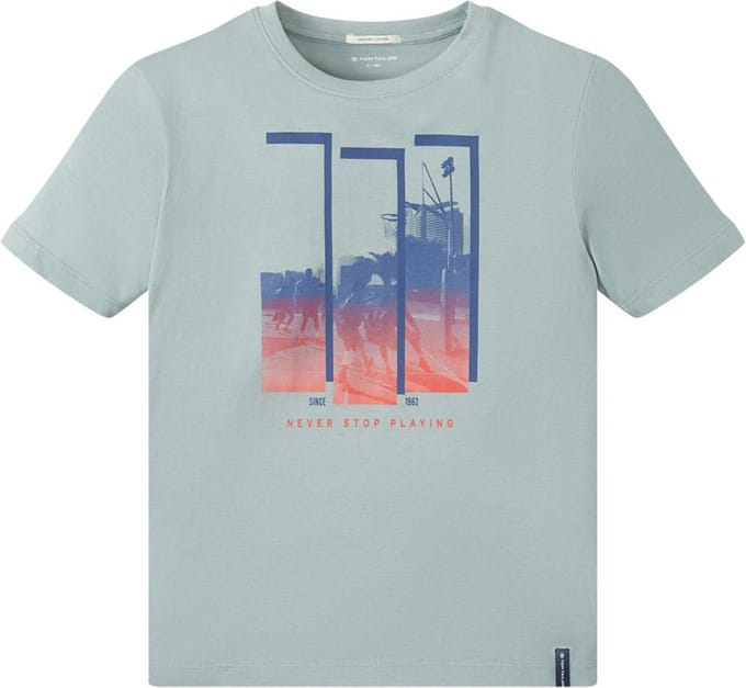 Tom Tailor 1030294 T-shirt Met Korte Mouwen Groen 140 cm Kinderen