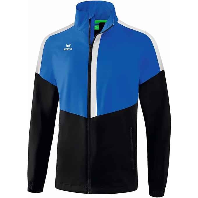 Erima Squad Allweather Jack Kinderen - New Royal / Zwart / Wit | Maat: 152