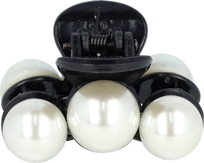 Haarsoires Haarspeld Haarklem 5cm – Parels – Wit Zwart