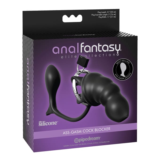 Pipedream - Anal Fantasy Elite - Ass-gasm Cock Blocker - Black