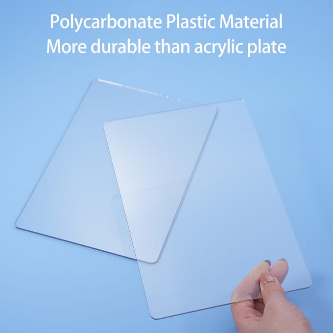 Standaard snijpads 1 polycarbonaat kunststof plaat + 1 metalen plaat voor reliëfmachine 0 veelkleurig