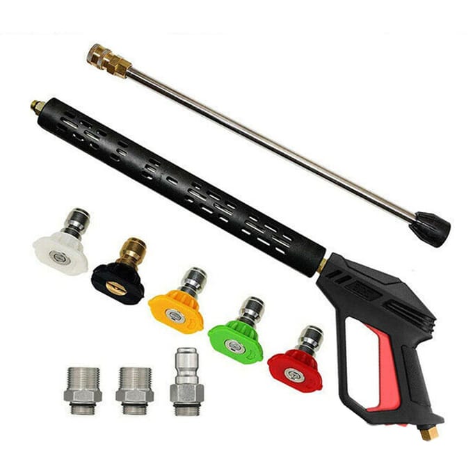 Hogedrukreiniger sproeierstang sproeiertips adapterset 4000PSI M22 1 Kit black