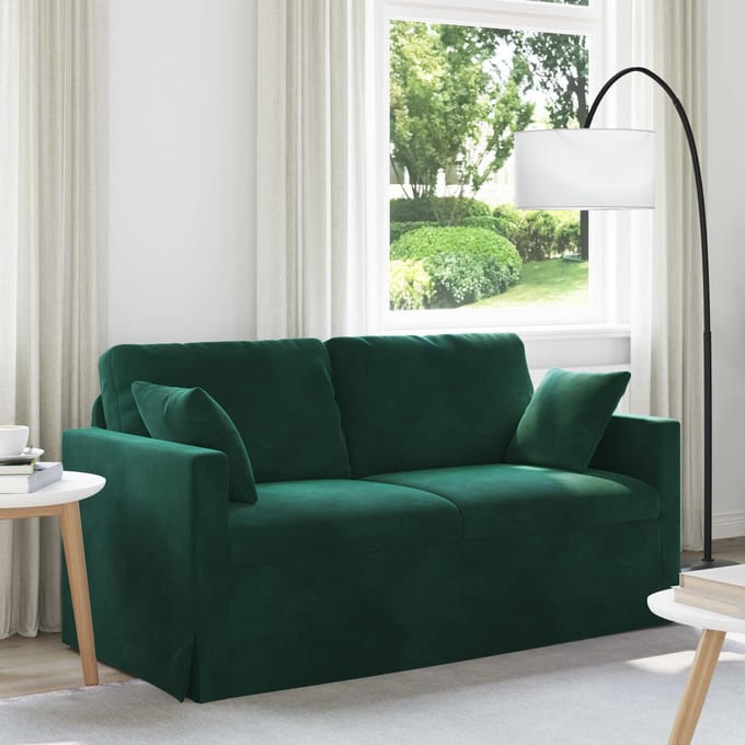 vidaXL - Bank - Donkergroen - 158 - x - 78 - x - 80 - cm - Fluweel