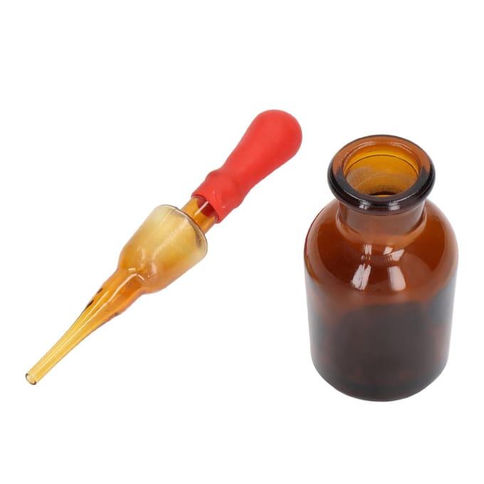 10 stuks Druppelflesje 30 ml Inhoud Rubberen Dop Gereedschap Set Kit voor Laboratorium Experiment brown