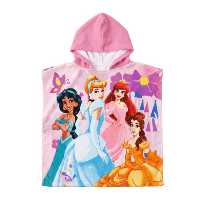 Disney - Princess - Poncho - 50 x 100 cm. - Sneldrogend - Prinsessen - Badponcho handdoek