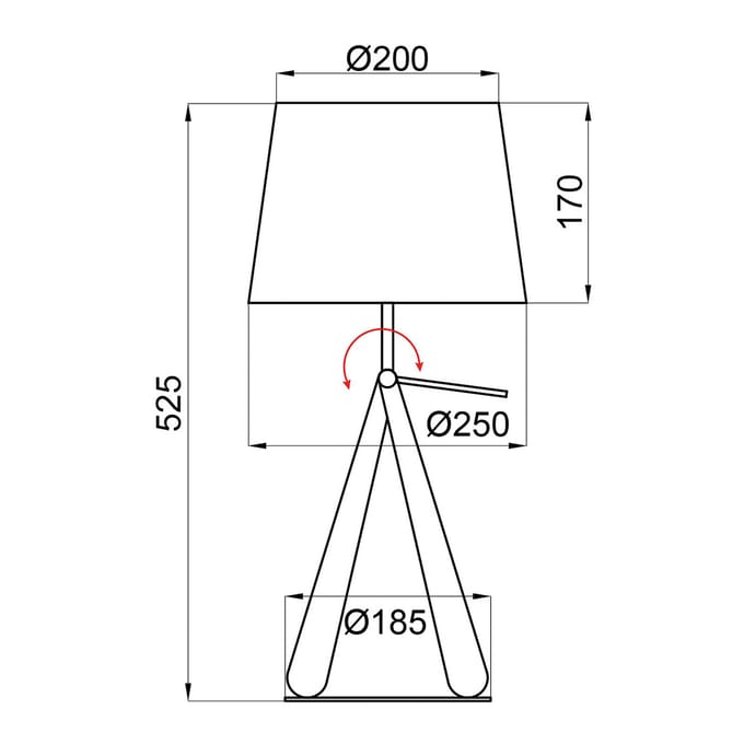 Aluminor Tafellamp Zazou LT wit / hout licht