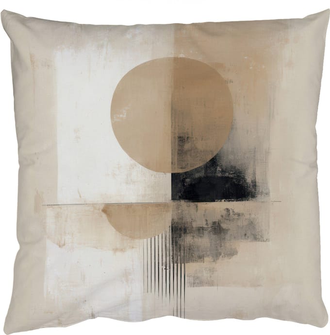 Sierkussens - Kussentjes Woonkamer - 45x45 cm - Cirkel - Compositie - Diepte - Beige