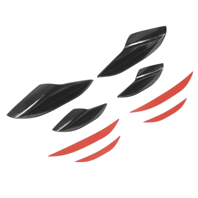 Bumpervin Auto Voorbumper Zijsplitter Canards Lipspoiler Deflector Vervanging voor Mitsubishi black