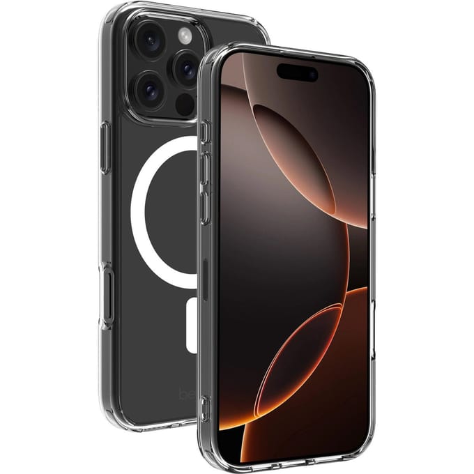BeHello iPhone 16 Pro Hoesje - Magsafe - Magnetische Ring - Flexibel iPhone 16 Plus Hoesje - Plastic - Transparant