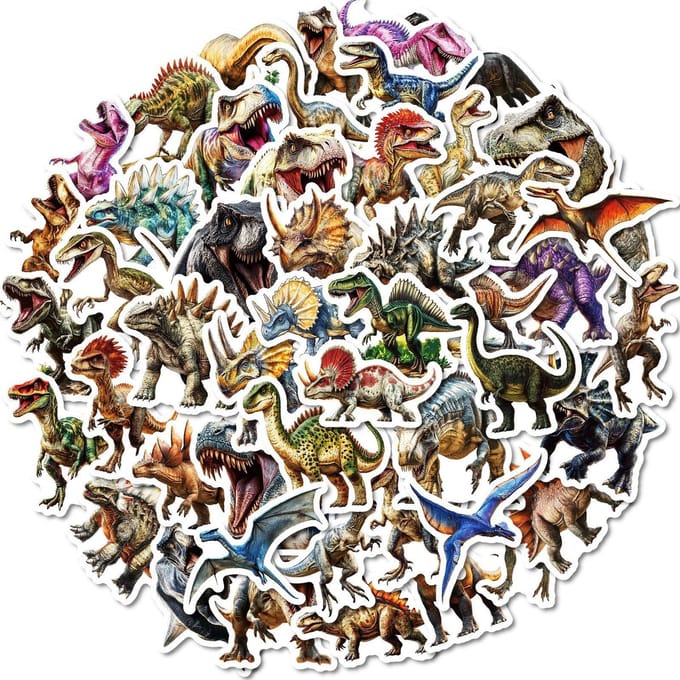 Meer Leuks - Stickerset Dinosaurus - 50 stuks - Dino Sticker