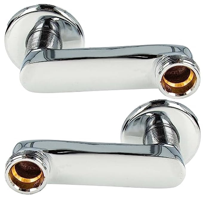 S-aansluiting 80 mm voor wandarmaturen - set van 2