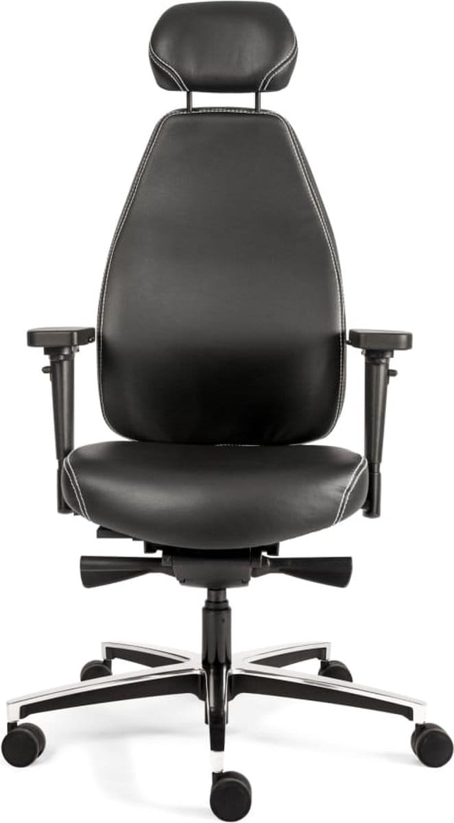 Sit And Move Therapod X Hoofdsteun - Zwart Leder - Bureaustoel