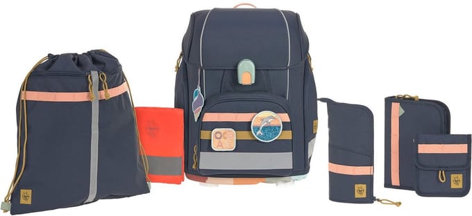 Lässig Schooltas School Set Boxy Unique Unique Dark Blue Donkergroen