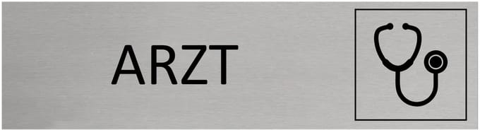 CombiCraft Aluminium Deurbordje "Arzt" 165x45mm met tape
