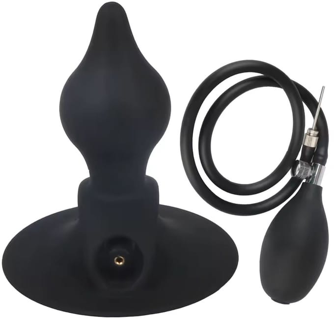 Opblaasbare anaalplug met sterke zuignap - Expander - Buttplug - Siliconen