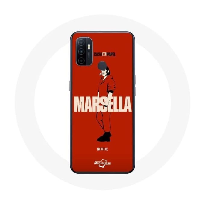 Oppo A53 hoesje La casa de papel Marsella tekening