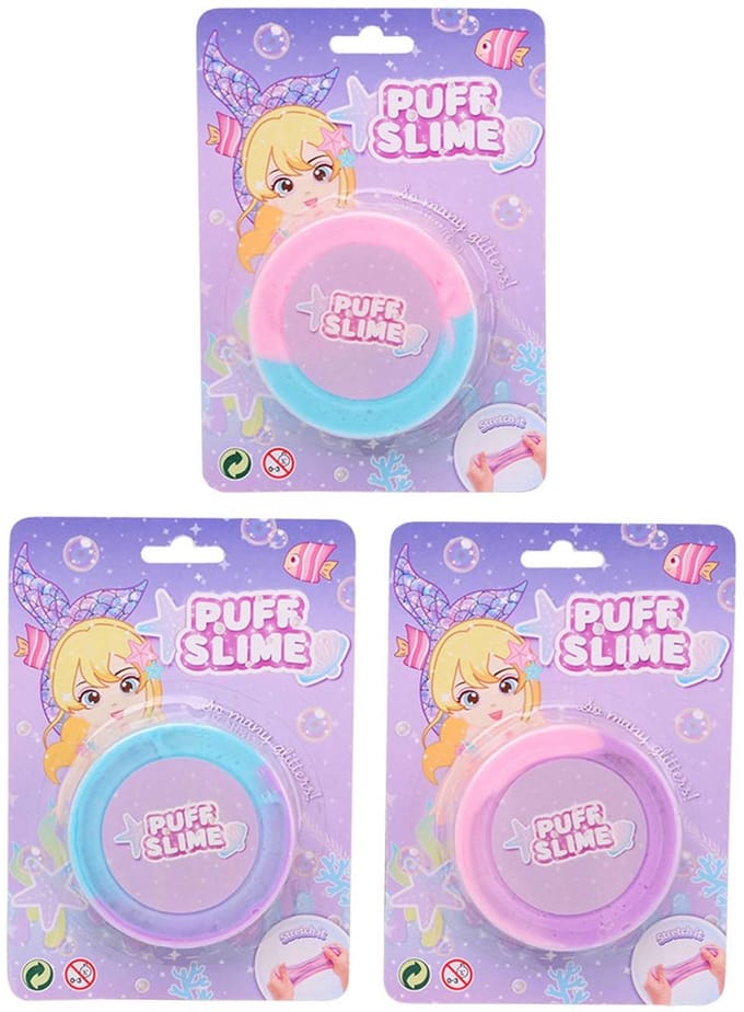 John Toy Puff glitter slijm op kaart