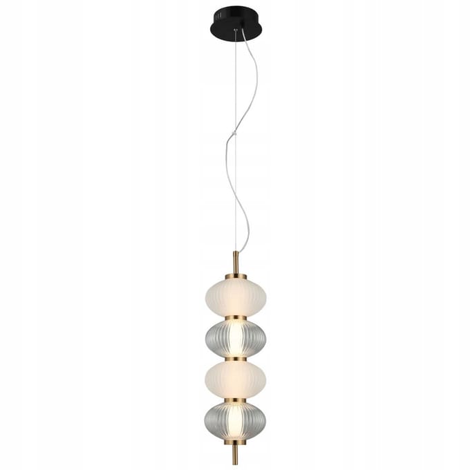 LED Hanglamp Testa Zwart Goud Transparant D60 4 lichtpunten 16W