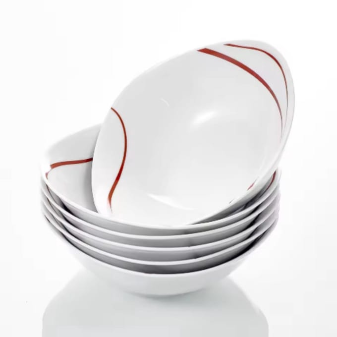 Elite Diepe borden – Serviesset – 6 persoons – 6 delig – Keramisch – Uniek servies