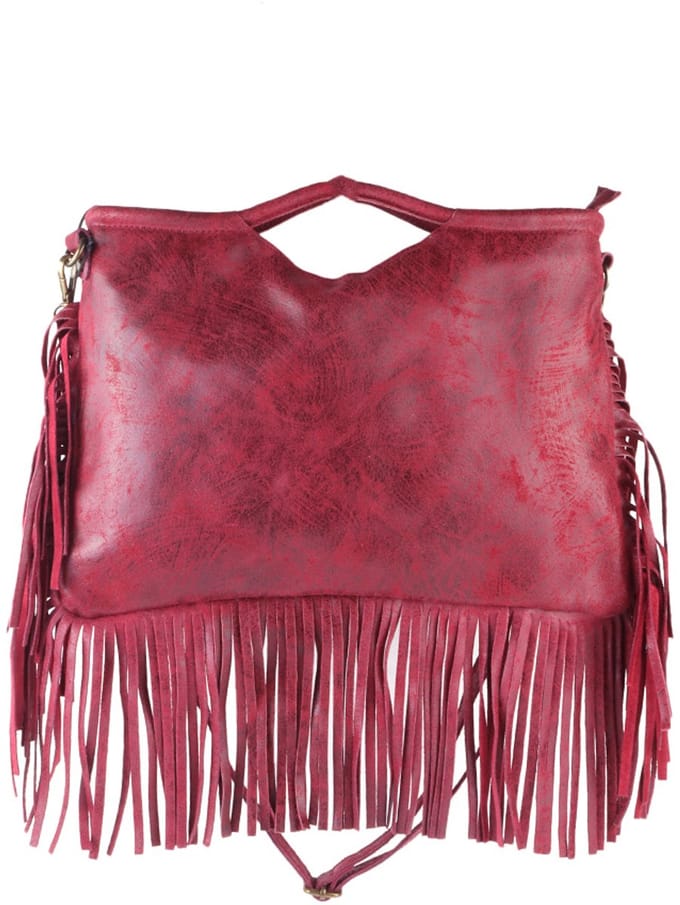 Giuliano Suede handtas Brielle - Suede - Dames - Made in Italy - Bordeaux