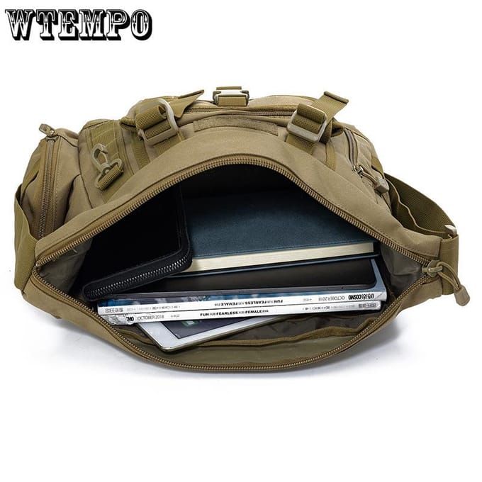 Camouflage Schoudertas Heren Computertas Grote Crossbodytas Herentas Vrijetast Below 20L