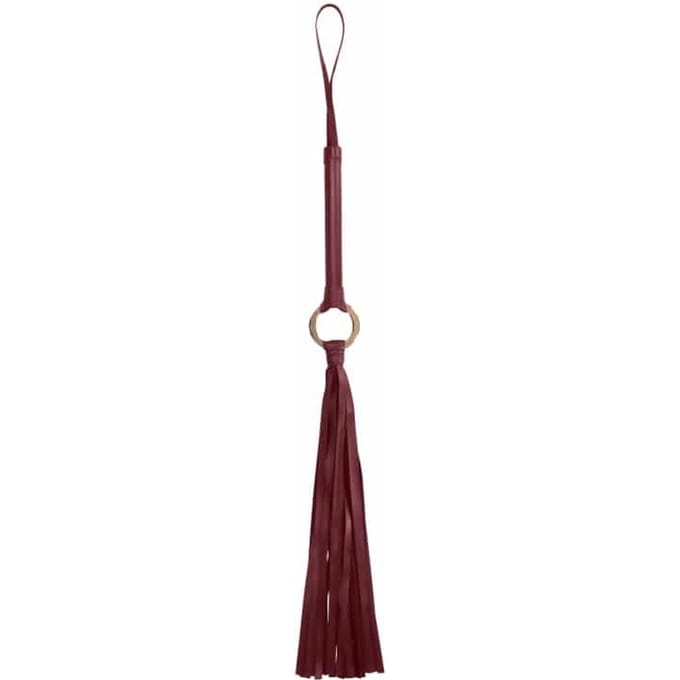 Ouch Halo - Kunst lederen Flogger - Burgundy