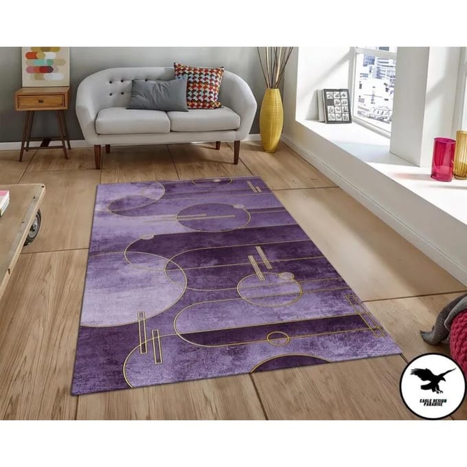 Modern Kleed, Paars Koel, Abstract Kleed 80*120cm