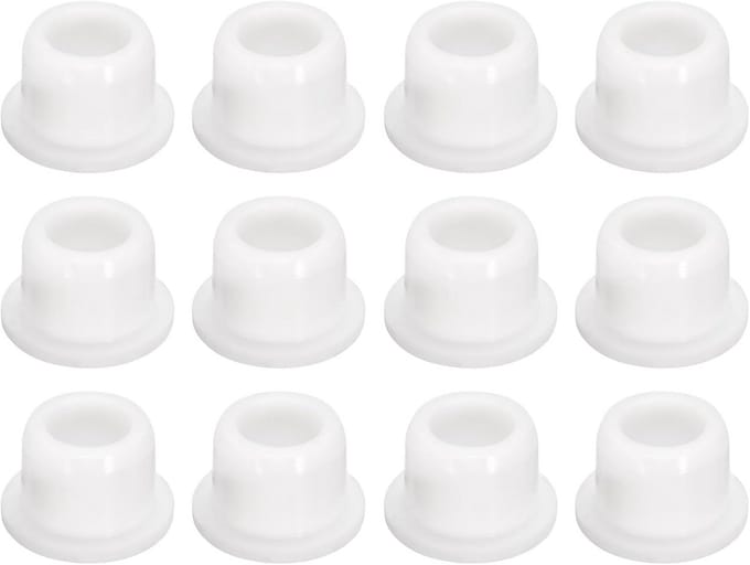 12 Stuks Witte Rubberen Stoppen voor Gaten van 13-14 mm Afdichting