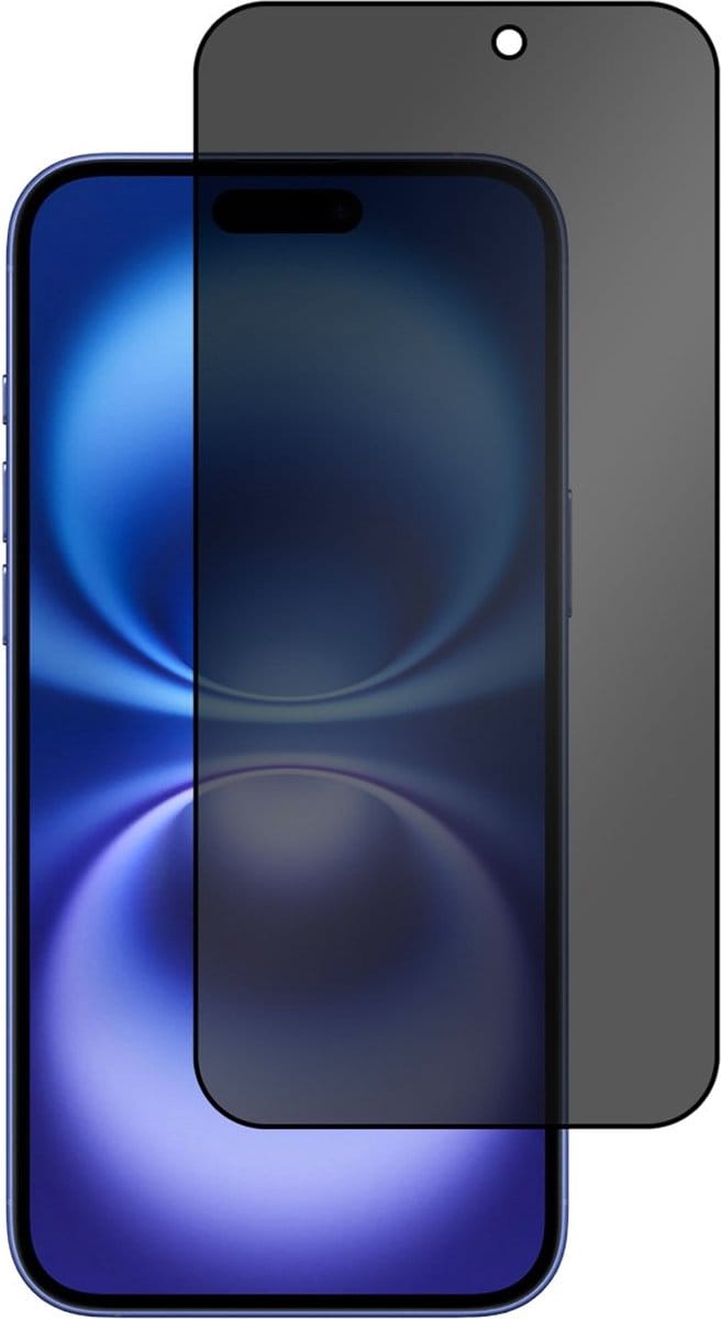 Just in Case privacy Screenprotector geschikt voor iPhone 16 - Screenprotector Anti Spy Gehard Glass