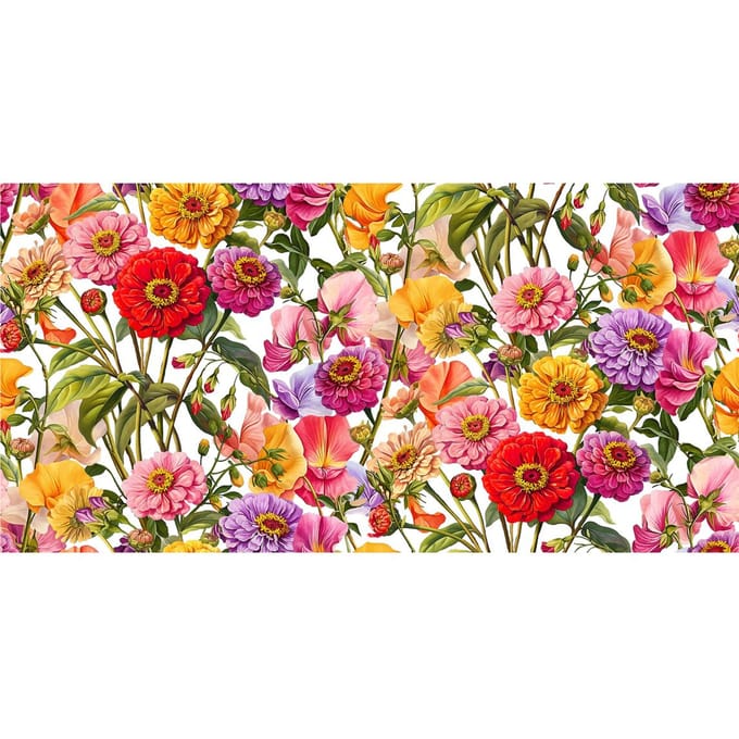 Katoenen stof "Cottage Garden"