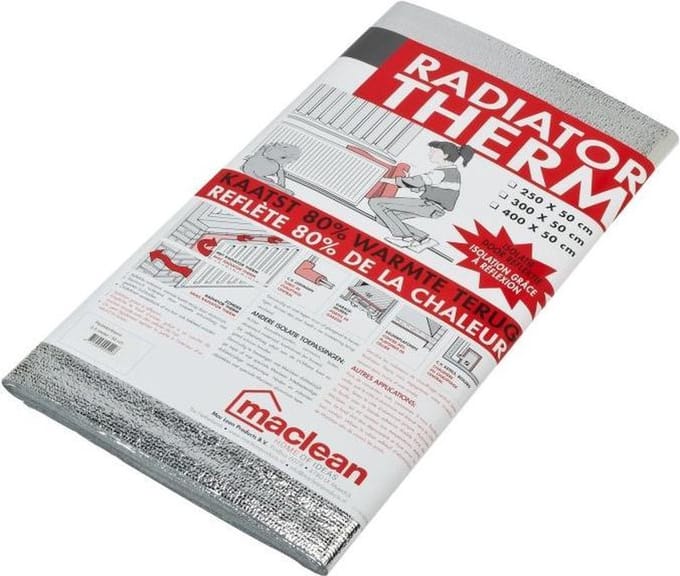 Maclean Radiatorfolie Therm - Polyetheen - Rd Waarde 0,1m² K/w - 2mm - 50x250cm - 1,25m²