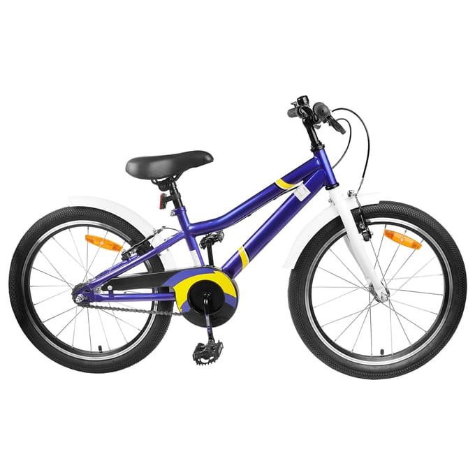 vidaXL - Kinderfiets - 24 - Inch - voor - 8-12 - jaar - oud - Blauw - en - Wit
