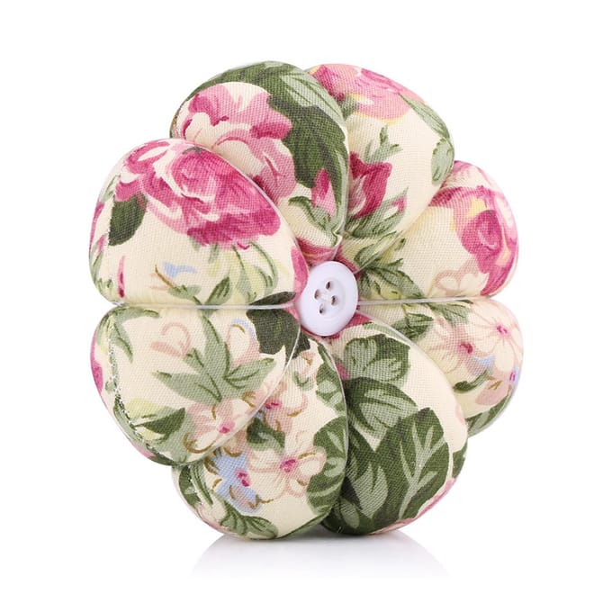 1 pcs Creative Pumpkin Fabric Sewing Needles Pin Cushion with Elastic Wrist Belt Type 13 beige
