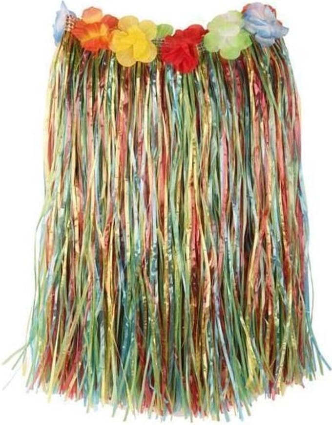 Hawaii rok meerkleurig 50 cm