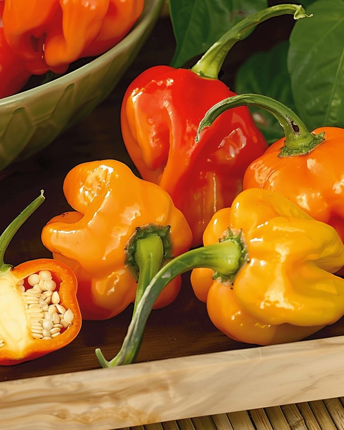 2 sets - Habanero Peper Zaden Capsicum Chinense Eenjarig Mengsel