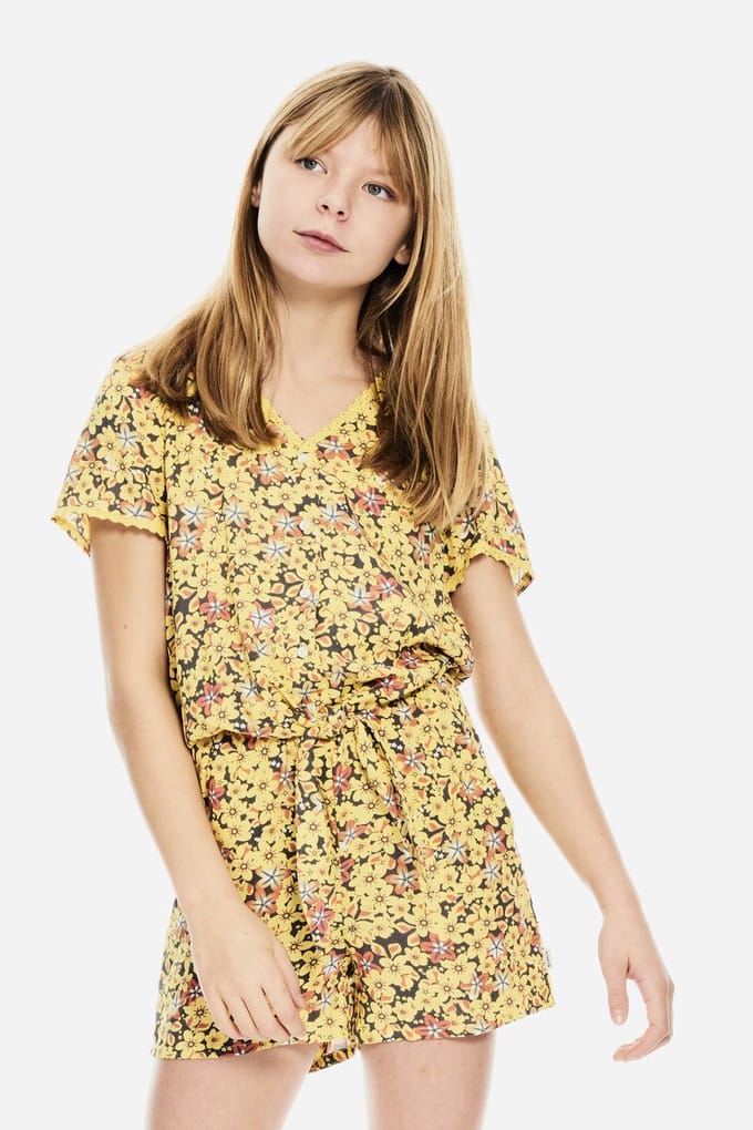 GARCIA Meisjes Short Geel - Maat 146