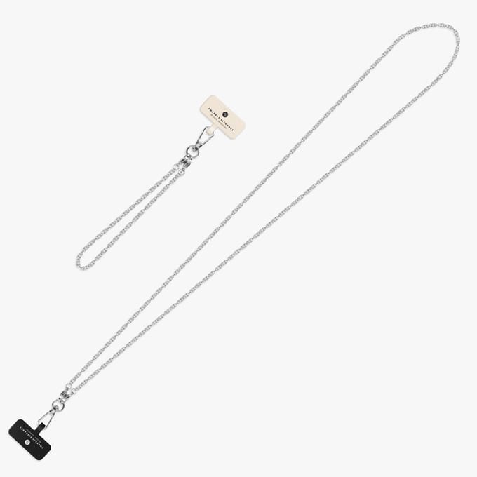 Selencia Universeel Telefoonkoord - Telefoon Ketting - GSM Koord - Zilver