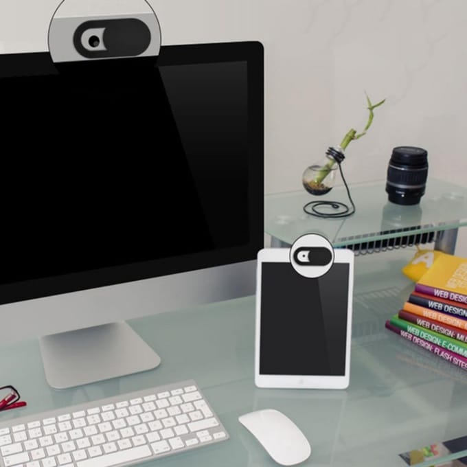 Mobiele Telefoon Camera Beschermhoes Plastic Webcam Cover Anti Hacker Occlusie Beschermhoes zwart