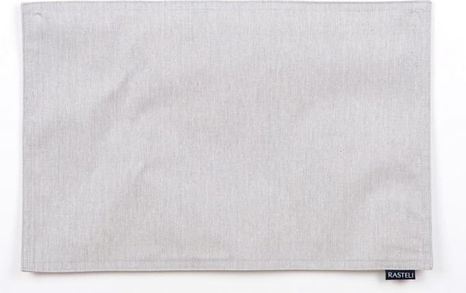 Rasteli - Placemat - katoen; kunststof - grijs - D45 cm - 2 stuks