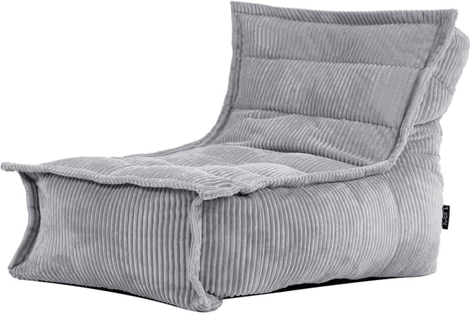 icon - Dolce Kinderzitzak Stoel - Ribfluweel Fauteuil - Grijs