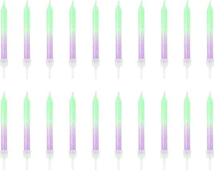 PartyDeco - Verjaardagskaarsjes (20 stuks)