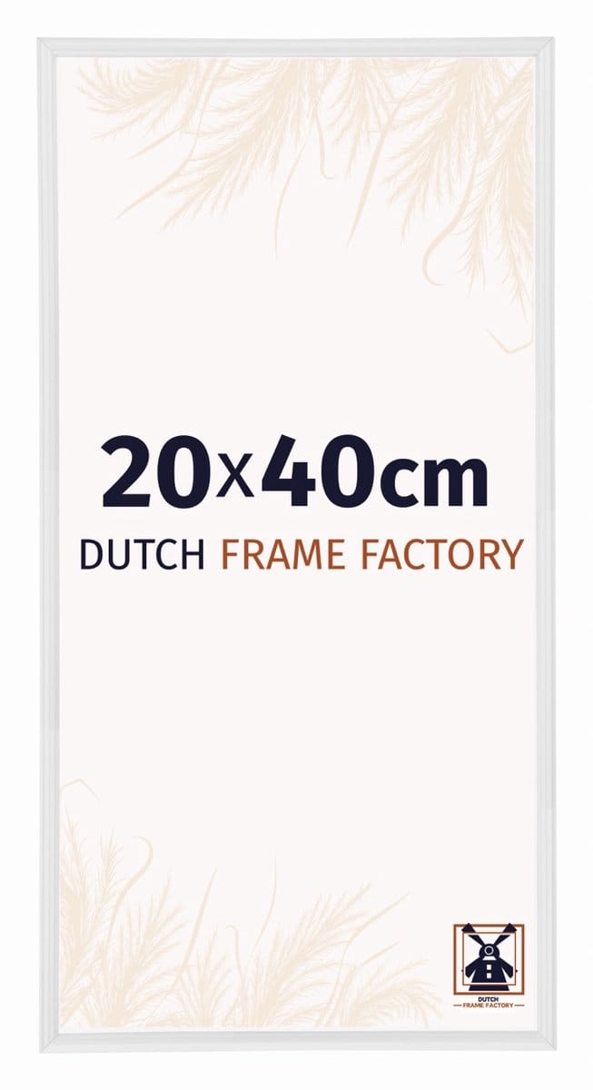 Fotolijst 20x40 cm - Kunststof - Wit Hoogglans - Angers