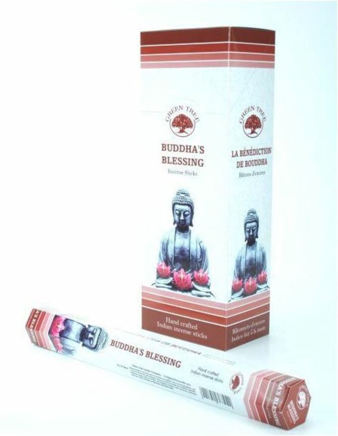 Green Tree - buddha blessing wierook - hexa - doos 6 stuks