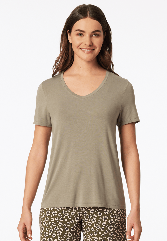 Shirt met korte mouwen en v-hals, jade - Mix+ Relax 34