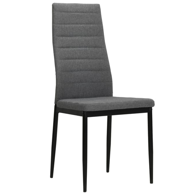 vidaXL - Eetkamerstoelen - 2 - st - stof - lichtgrijs