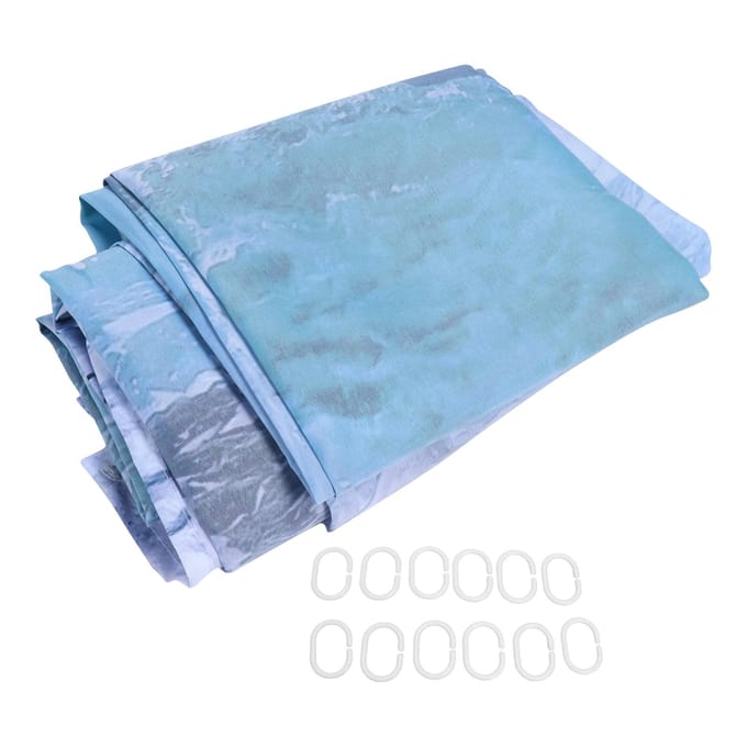 Rideau de douche avec 12 crochets Ensemble de rideaux de douche imperméables pour fournitures de salle de bain Type 1 gray