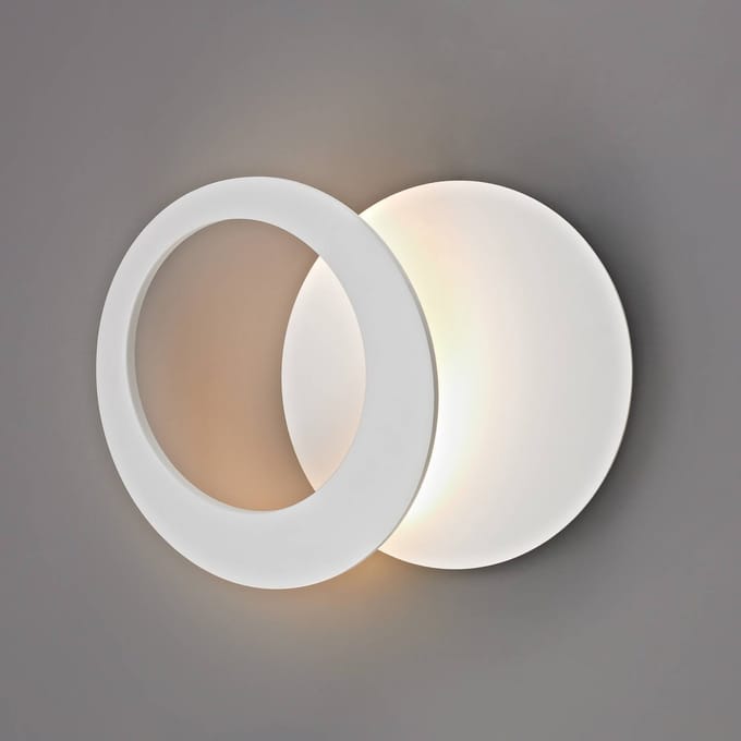 Mantra Iluminación Toronto LED wandlamp, wit, Ø 26 cm, aluminium, verstelbaar